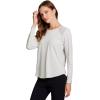 image:imageRBX Active Womens Long Sleeve Ventilated Mesh Lightweight Running Workout Crewneck TShirtBone Offwhite