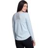 image:imageRBX Active Womens Long Sleeve Ventilated Mesh Lightweight Running Workout Crewneck TShirtLight Blue Sky