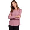 image:imageRBX Active Womens Long Sleeve Ventilated Mesh Lightweight Running Workout Crewneck TShirtRetro Pink