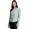 image:imageRBX Active Womens Long Sleeve Ventilated Mesh Lightweight Running Workout Crewneck TShirtSea Glass