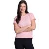 image:imageRBX Active Womens Mesh Workout Top Short Sleeve Crewneck Quick Drying Running TShirt with Breathable FabricCreamsicle