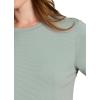 image:imageRBX Active Womens Mesh Workout Top Short Sleeve Crewneck Quick Drying Running TShirt with Breathable FabricLight Oregano Green