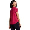 image:imageRBX Active Womens Mesh Workout Top Short Sleeve Crewneck Quick Drying Running TShirt with Breathable FabricShadow Stripe Dark Pink
