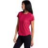 image:imageRBX Active Womens Mesh Workout Top Short Sleeve Crewneck Quick Drying Running TShirt with Breathable FabricShadow Stripe Dark Pink