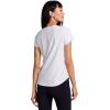 image:imageRBX Active Womens Mesh Workout Top Short Sleeve Crewneck Quick Drying Running TShirt with Breathable FabricShadow Stripe White