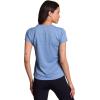 image:imageRBX Active Womens Mesh Workout Top Short Sleeve Crewneck Quick Drying Running TShirt with Breathable FabricTexture Blue