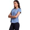 image:imageRBX Active Womens Mesh Workout Top Short Sleeve Crewneck Quick Drying Running TShirt with Breathable FabricTexture Blue
