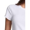 image:imageRBX Active Womens Mesh Workout Top Short Sleeve Crewneck Quick Drying Running TShirt with Breathable FabricTexture White