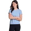 image:imageRBX Active Womens Mesh Workout Top Short Sleeve Crewneck Quick Drying Running TShirt with Breathable FabricTile Blue