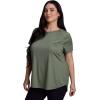 image:imageRBX Active Womens Workout Top with Mesh Panels Breathable Quick Drying Gym Running TShirt with Plus SizesBasil