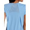 image:imageRBX Active Womens Workout Top with Mesh Panels Breathable Quick Drying Gym Running TShirt with Plus SizesLight Blue