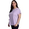 image:imageRBX Active Womens Workout Top with Mesh Panels Breathable Quick Drying Gym Running TShirt with Plus SizesPastel Lilac