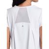 image:imageRBX Active Womens Workout Top with Mesh Panels Breathable Quick Drying Gym Running TShirt with Plus SizesPleat White