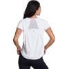 image:imageRBX Active Womens Workout Top with Mesh Panels Breathable Quick Drying Gym Running TShirt with Plus SizesPleat White