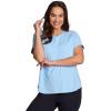 image:imageRBX Active Womens Workout Top with Mesh Panels Breathable Quick Drying Gym Running TShirt with Plus SizesPolar Blue