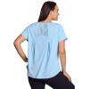 image:imageRBX Active Womens Workout Top with Mesh Panels Breathable Quick Drying Gym Running TShirt with Plus SizesPolar Blue