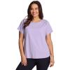 image:imageRBX Active Womens Workout Top with Mesh Panels Breathable Quick Drying Gym Running TShirt with Plus SizesPurple Thistle