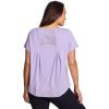 image:imageRBX Active Womens Workout Top with Mesh Panels Breathable Quick Drying Gym Running TShirt with Plus SizesPurple Thistle