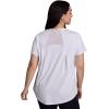 image:imageRBX Active Womens Workout Top with Mesh Panels Breathable Quick Drying Gym Running TShirt with Plus SizesWhite