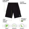 image:imageRBX Boys Active Shorts  2 Pack Breathable Performance Fleece Athletic Shorts with Functional Pockets Sizes 816BlackBlack