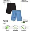 image:imageRBX Boys Athletic Shorts  2 Pack Basketball Shorts with Compression Liner amp Pockets Jersey Gym Running Boys Athletic ShortBlack Light Blue