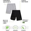image:imageRBX Boys Athletic Shorts  2 Pack Basketball Shorts with Compression Liner amp Pockets Jersey Gym Running Boys Athletic ShortGrey Black