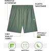 image:imageRBX Boys Athletic Shorts  2 Pack Breathable Athletic Performance Woven Basketball Shorts for Boys with Elastic WaistbandDoe Skin Green
