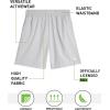 image:imageRBX Boys Athletic Shorts  2 Pack Breathable Athletic Performance Woven Basketball Shorts for Boys with Elastic WaistbandGrey Twill