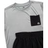 image:imageRBX Boys Athletic Shorts Set  2 Piece Active Short Sleeve Shirt and Woven Performance Running Tech Shorts for Boys 412Griffin Black