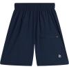 image:imageRBX Boys Athletic Shorts Set  2 Piece Active Short Sleeve Shirt and Woven Performance Running Tech Shorts for Boys 412Light Blue Navy