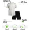 image:imageRBX Boys Athletic Shorts Set  2 Piece Active Short Sleeve Shirt and Woven Performance Running Tech Shorts for Boys 412LunarMoon Night