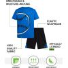 image:imageRBX Boys Athletic Shorts Set  2 Piece Performance Stretch Graphic TShirt and Active Gym Shorts Set for Boys Sizes 812Blue Baseball