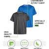 image:imageRBX Boys Tshirts  2 Pack Dry Fit Crewneck Short Sleeve Boys Athletic Shirts Kids Activewear Sports Sizes 416Direct BlueGrey