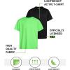 image:imageRBX Boys Tshirts  2 Pack Dry Fit Crewneck Short Sleeve Boys Athletic Shirts Kids Activewear Sports Sizes 416LimeBlack
