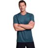 image:imageRBX Mens Workout TShirt Breathable Lightweight Stretch Jersey Moisture Wicking Quick Dry Running Training TopJacquard Grid Dark Teal