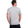 image:imageRBX Mens Workout TShirt Breathable Lightweight Stretch Jersey Moisture Wicking Quick Dry Running Training TopJacquard Grid Grey