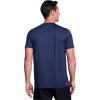 image:imageRBX Mens Workout TShirt Breathable Lightweight Stretch Jersey Moisture Wicking Quick Dry Running Training TopJacquard Grid Navy