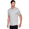 image:imageRBX Mens Workout TShirt Breathable Lightweight Stretch Jersey Moisture Wicking Quick Dry Running Training TopLight Grey Jacquard Heather