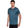 image:imageRBX Mens Workout TShirt Breathable Lightweight Stretch Jersey Moisture Wicking Quick Dry Running Training TopStripe Dark Teal