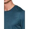 image:imageRBX Mens Workout TShirt Breathable Lightweight Stretch Jersey Moisture Wicking Quick Dry Running Training TopStripe Dark Teal