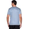 image:imageRBX Mens Workout TShirt Breathable Lightweight Stretch Jersey Moisture Wicking Quick Dry Running Training TopStripe Light Blue