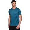image:imageRBX Mens Workout TShirt Breathable Lightweight Stretch Jersey Moisture Wicking Quick Dry Running Training TopTeal Jacquard Heather