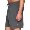 image:imageRBX Mens Woven Gym Shorts 7 Quick Drying Running Shorts with Pockets Athletic Fit XDri Moisture Wicking Training ShortsCargo Charcoal