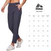 image:imageRBX Womens Ankle Pant Quick Drying Lightweight Stretch Woven FlatFront Straight Leg PantsRibbed Side Blue Smoke