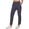 image:imageRBX Womens Ankle Pant Quick Drying Lightweight Stretch Woven FlatFront Straight Leg PantsRibbed Side Blue Smoke