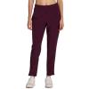 image:imageRBX Womens Ankle Pant Quick Drying Lightweight Stretch Woven FlatFront Straight Leg PantsRibbed Side Burgundy