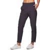 image:imageRBX Womens Ankle Pant Quick Drying Lightweight Stretch Woven FlatFront Straight Leg PantsRibbed Side Charcoal