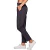 image:imageRBX Womens Ankle Pant Quick Drying Lightweight Stretch Woven FlatFront Straight Leg PantsRibbed Side Charcoal