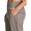 image:imageRBX Womens Ankle Pant Quick Drying Lightweight Stretch Woven FlatFront Straight Leg PantsRibbed Side Driftwood