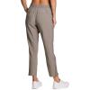image:imageRBX Womens Ankle Pant Quick Drying Lightweight Stretch Woven FlatFront Straight Leg PantsRibbed Side Driftwood